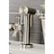 Kingston Brass KS2338NX Industrial Style Bridge Kitchen Faucet with Brass Sprayer, Brushed Nickel KS2338NX - alternate 5